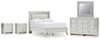 Furniture City Houma - Ashley Furniture - Zyniden Full Upholstered Panel Bed, Dresser, Mirror and 2 Nightstands - Full Upholstered Panel Bed, Dresser, Mirror and 2 Nightstands - B2114B24