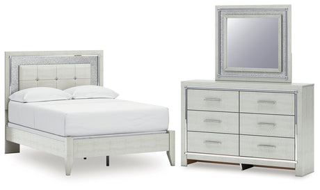 Furniture City Houma - Ashley Furniture - Zyniden Full Upholstered Panel Bed, Dresser and Mirror - Full Upholstered Panel Bed, Dresser and Mirror - B2114B6