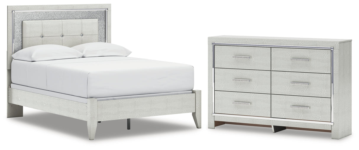 Zyniden Full Panel Bed and Dresser