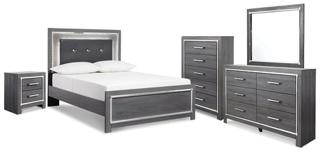 Furniture City Houma - Ashley Furniture - Lodanna Full Panel Bed, Dresser, Mirror, Chest and Nightstand - Full Panel Bed, Dresser, Mirror, Chest and Nightstand - B214B51