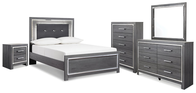 Furniture City Houma - Ashley Furniture - Lodanna Full Panel Bed, Dresser, Mirror, Chest and Nightstand - Full Panel Bed, Dresser, Mirror, Chest and Nightstand - B214B51