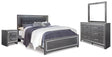 Furniture City Houma - Ashley Furniture - Lodanna King Upholstered Panel Bed, Dresser, Mirror and Nightstand - King Upholstered Panel Bed, Dresser, Mirror and Nightstand - B214B19