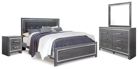 Furniture City Houma - Ashley Furniture - Lodanna King Upholstered Panel Bed, Dresser, Mirror and Nightstand - King Upholstered Panel Bed, Dresser, Mirror and Nightstand - B214B19