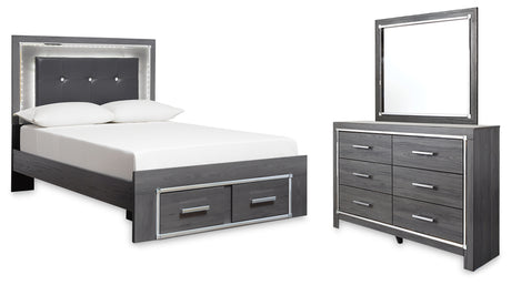 Lodanna Full Storage Bed, Dresser and Mirror