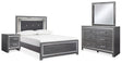 Furniture City Houma - Ashley Furniture - Lodanna Full Upholstered Panel Bed, Dresser, Mirror, and Nightstand - Full Upholstered Panel Bed, Dresser, Mirror, and Nightstand - B214B22