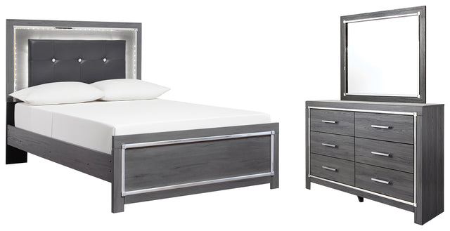 Furniture City Houma - Ashley Furniture - Lodanna Full Panel Bed, Dresser and Mirror - Full Panel Bed, Dresser and Mirror - B214B8