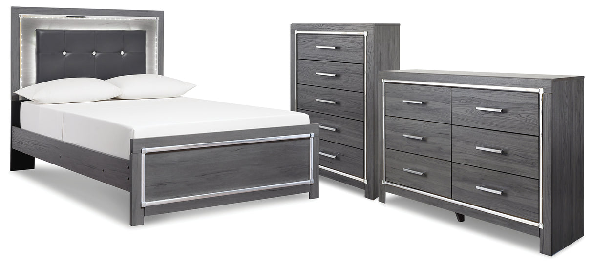 Furniture City Houma - Ashley Furniture - Lodanna Full Panel Bed, Dresser and Chest - Full Panel Bed, Dresser and Chest - B214B52
