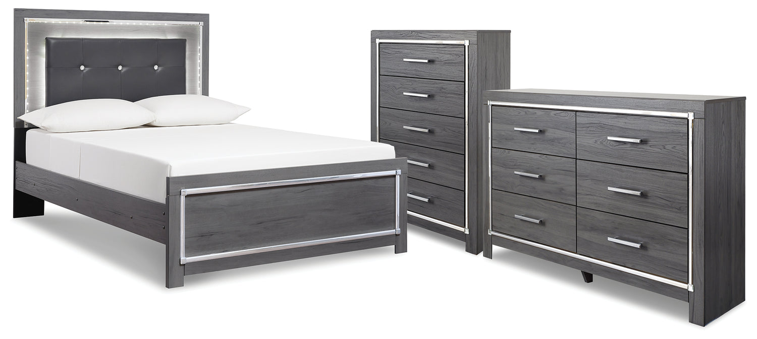 Furniture City Houma - Ashley Furniture - Lodanna Full Panel Bed, Dresser and Chest - Full Panel Bed, Dresser and Chest - B214B52