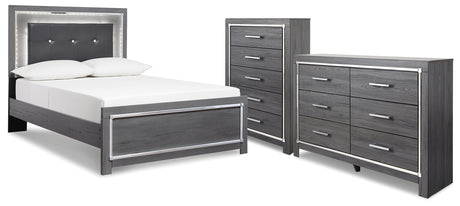 Furniture City Houma - Ashley Furniture - Lodanna Full Panel Bed, Dresser and Chest - Full Panel Bed, Dresser and Chest - B214B52