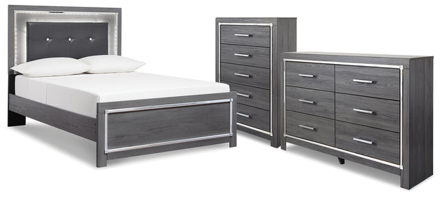Furniture City Houma - Ashley Furniture - Lodanna Full Panel Bed, Dresser and Chest - Full Panel Bed, Dresser and Chest - B214B52