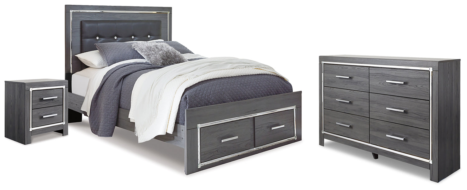 Furniture City Houma - Ashley Furniture - Lodanna Queen Storage Bed, Dresser and Nightstand - Queen Storage Bed, Dresser and Nightstand - B214B53