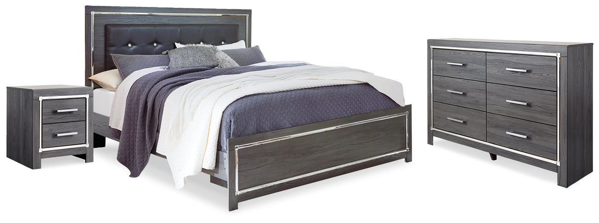 Furniture City Houma - Ashley Furniture - Lodanna King Upholstered Panel Bed, Dresser and Nightstand - King Upholstered Panel Bed, Dresser and Nightstand - B214B27