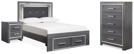 Furniture City Houma - Ashley Furniture - Lodanna Full Storage Bed, Chest and Nightstand - Full Storage Bed, Chest and Nightstand - B214B46