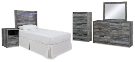 Furniture City Houma - Ashley Furniture - Baystorm Twin Panel Headboard Bed, Dresser, Mirror and Nightstand - Twin Panel Headboard Bed, Dresser, Mirror and Nightstand - B221B74