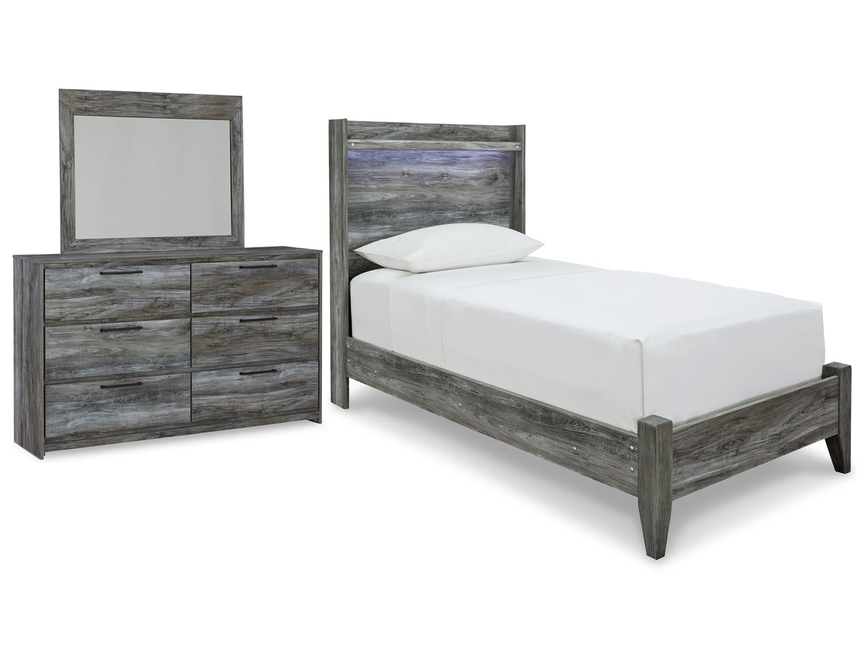 Furniture City Houma - Ashley Furniture - Baystorm Twin Panel Bed, Dresser and Mirror - Twin Panel Bed, Dresser and Mirror - B221B68