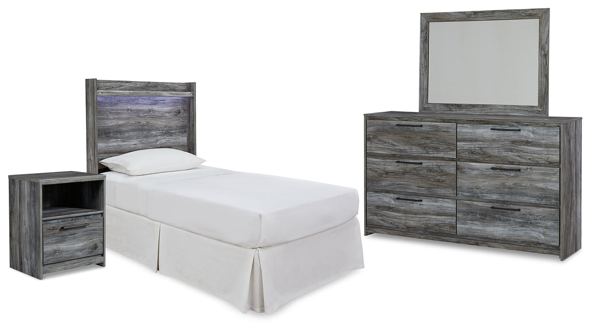 Furniture City Houma - Ashley Furniture - Baystorm Twin Panel Bed Headboard, Dresser, Mirror and Nightstand - Twin Panel Bed Headboard, Dresser, Mirror and Nightstand - B221B40