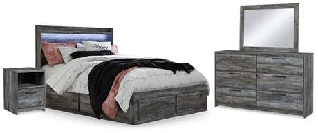 Furniture City Houma - Ashley Furniture - Baystorm Queen Panel Bed with 2 Side Storage, Dresser, Mirror, and Nightstand - Queen Panel Bed with 2 Side Storage, Dresser, Mirror, and Nightstand - B221B43