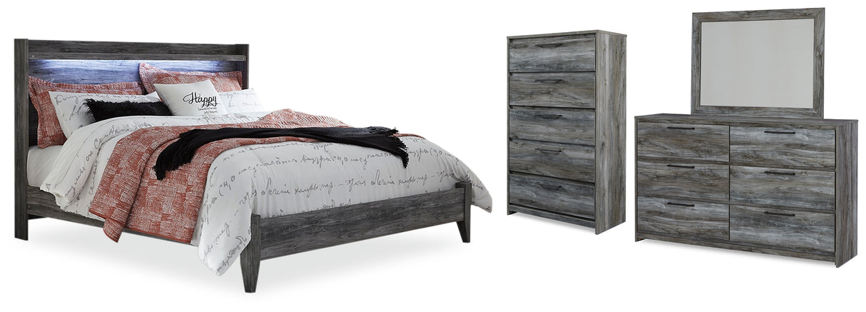 Furniture City Houma - Ashley Furniture - Baystorm King Panel Bed, Dresser, Mirror and Chest - King Panel Bed, Dresser, Mirror and Chest - B221B52