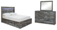 Furniture City Houma - Ashley Furniture - Baystorm Full Panel Storage Bed, Dresser and Mirror - Full Panel Storage Bed, Dresser and Mirror - B221B70