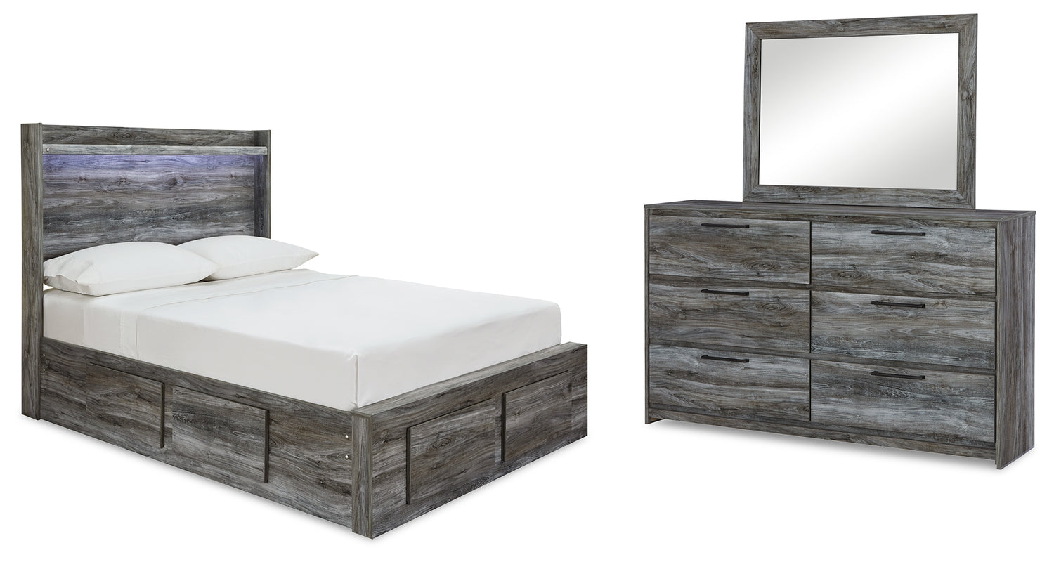 Furniture City Houma - Ashley Furniture - Baystorm Full Panel Storage Bed, Dresser and Mirror - Full Panel Storage Bed, Dresser and Mirror - B221B70