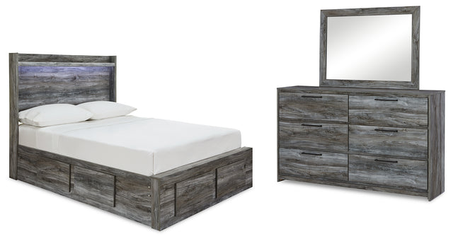 Furniture City Houma - Ashley Furniture - Baystorm Full Panel Storage Bed, Dresser and Mirror - Full Panel Storage Bed, Dresser and Mirror - B221B70