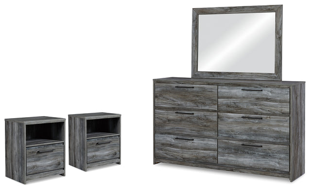 Furniture City Houma - Ashley Furniture - Baystorm Dresser, Mirror and 2 Nightstands - Dresser, Mirror and 2 Nightstands - B221B64