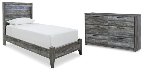 Furniture City Houma - Ashley Furniture - Baystorm Twin Panel Bed and Dresser - Twin Panel Bed and Dresser - B221B63