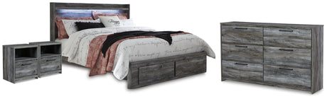 Furniture City Houma - Ashley Furniture - Baystorm King Storage Bed, Dresser and 2 Nightstands - King Storage Bed, Dresser and 2 Nightstands - B221B75