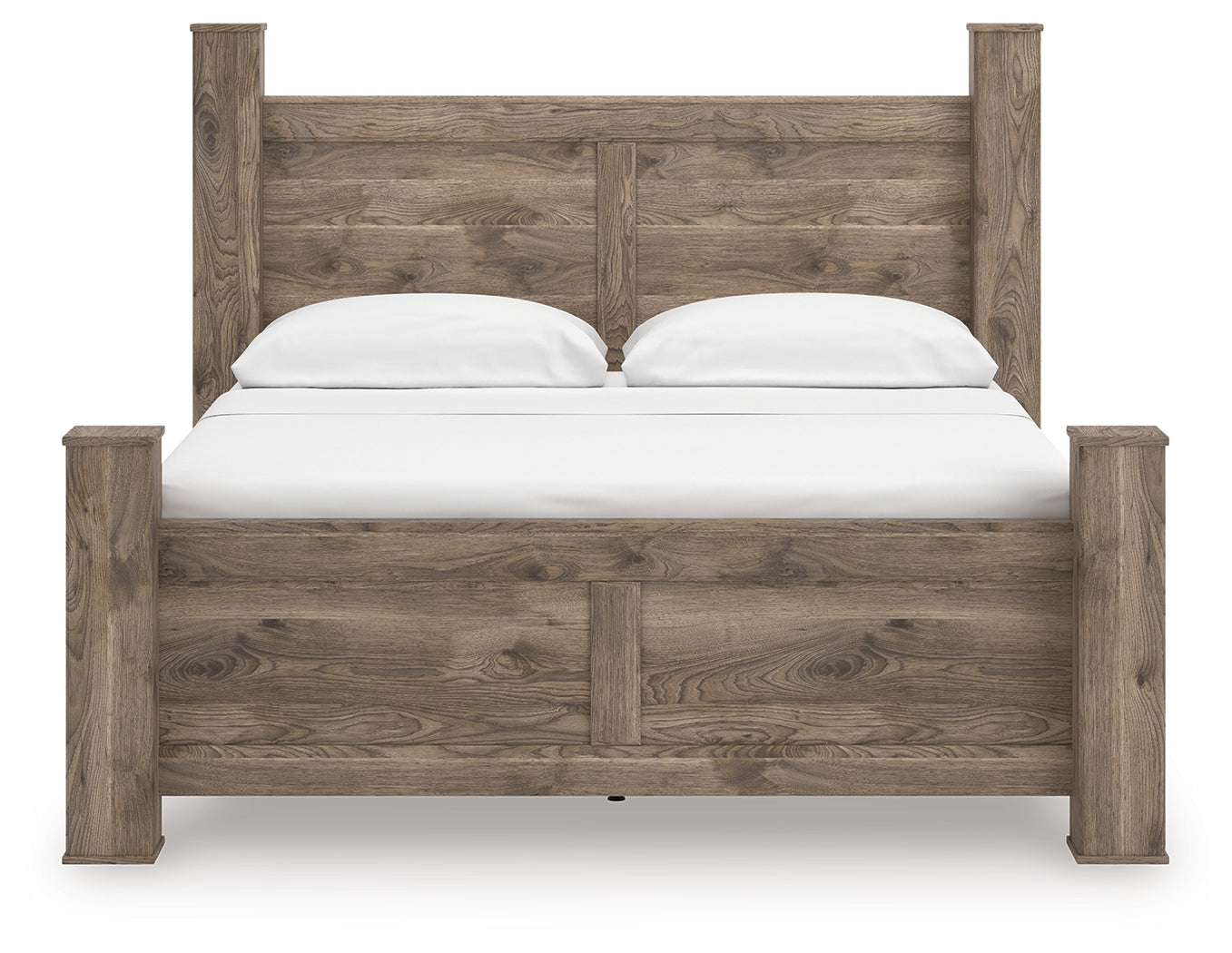 Rusticott King Poster Bed, Dresser and Nightstand