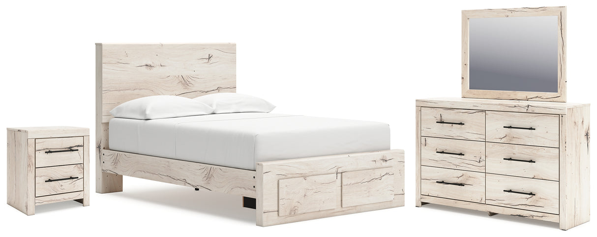 Furniture City Houma - Ashley Furniture - Lawroy Full Panel Storage Bed, Dresser, Mirror and Nightstand - Full Panel Storage Bed, Dresser, Mirror and Nightstand - B2310B54