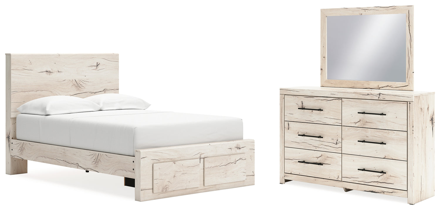 Furniture City Houma - Ashley Furniture - Lawroy Full Panel Storage Bed, Dresser and Mirror - Full Panel Storage Bed, Dresser and Mirror - B2310B22