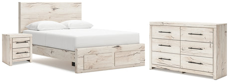Furniture City Houma - Ashley Furniture - Lawroy Queen Storage Bed, Dresser and Nightstand - Queen Storage Bed, Dresser and Nightstand - B2310B38