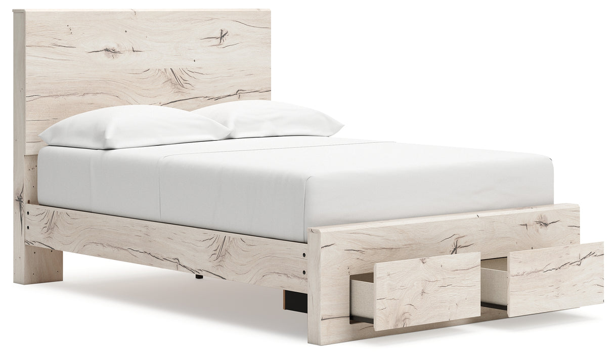 Lawroy Full Panel Storage Bed, Dresser, Mirror and Nightstand