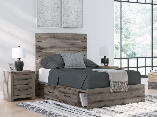 Furniture City Houma - Ashley Furniture - Graystorm Full Panel Bed with Storage - Full Panel Bed with Storage - PCB2405B17