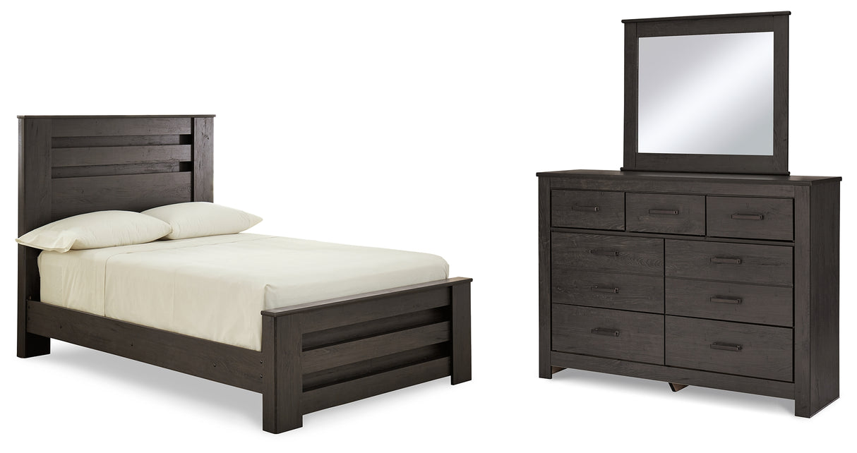 Furniture City Houma - Ashley Furniture - Brinxton Full Panel Bed, Dresser and Mirror - Full Panel Bed, Dresser and Mirror - B249B6