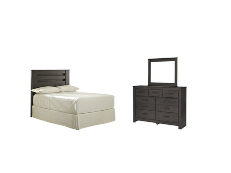 Furniture City Houma - Ashley Furniture - Brinxton Full Panel Headboard, Dresser and Mirror - Full Panel Headboard, Dresser and Mirror - B249B18