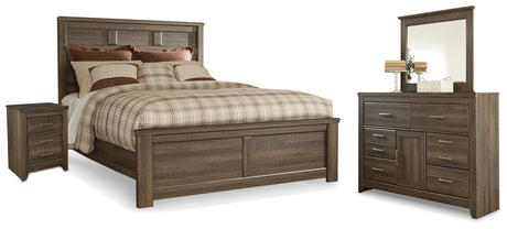 Furniture City Houma - Ashley Furniture - Juararo Queen Panel Bed, Dresser, Mirror and Nightstand - Queen Panel Bed, Dresser, Mirror and Nightstand - B251B23