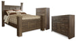 Furniture City Houma - Ashley Furniture - Juararo Queen Poster Bed, Dresser and Chest - Queen Poster Bed, Dresser and Chest - B251B44