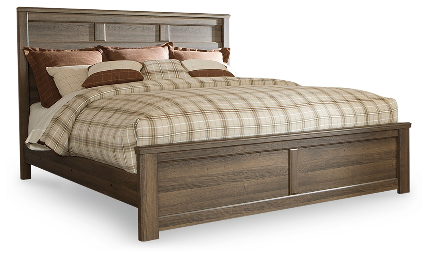 Juararo King Panel Bed and 2 Nightstands