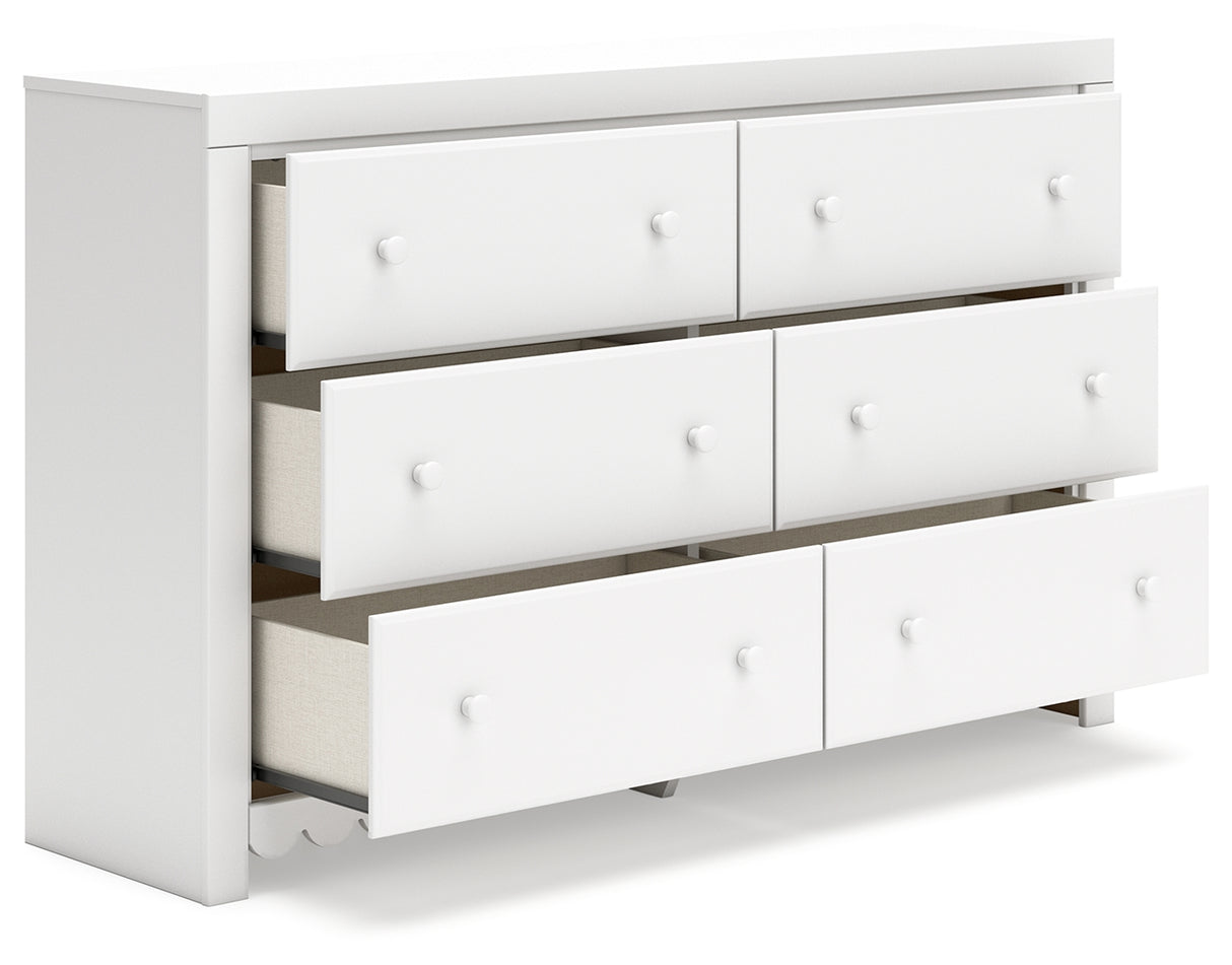 Mollviney Full Panel Storage Bed, Dresser and Nightstand