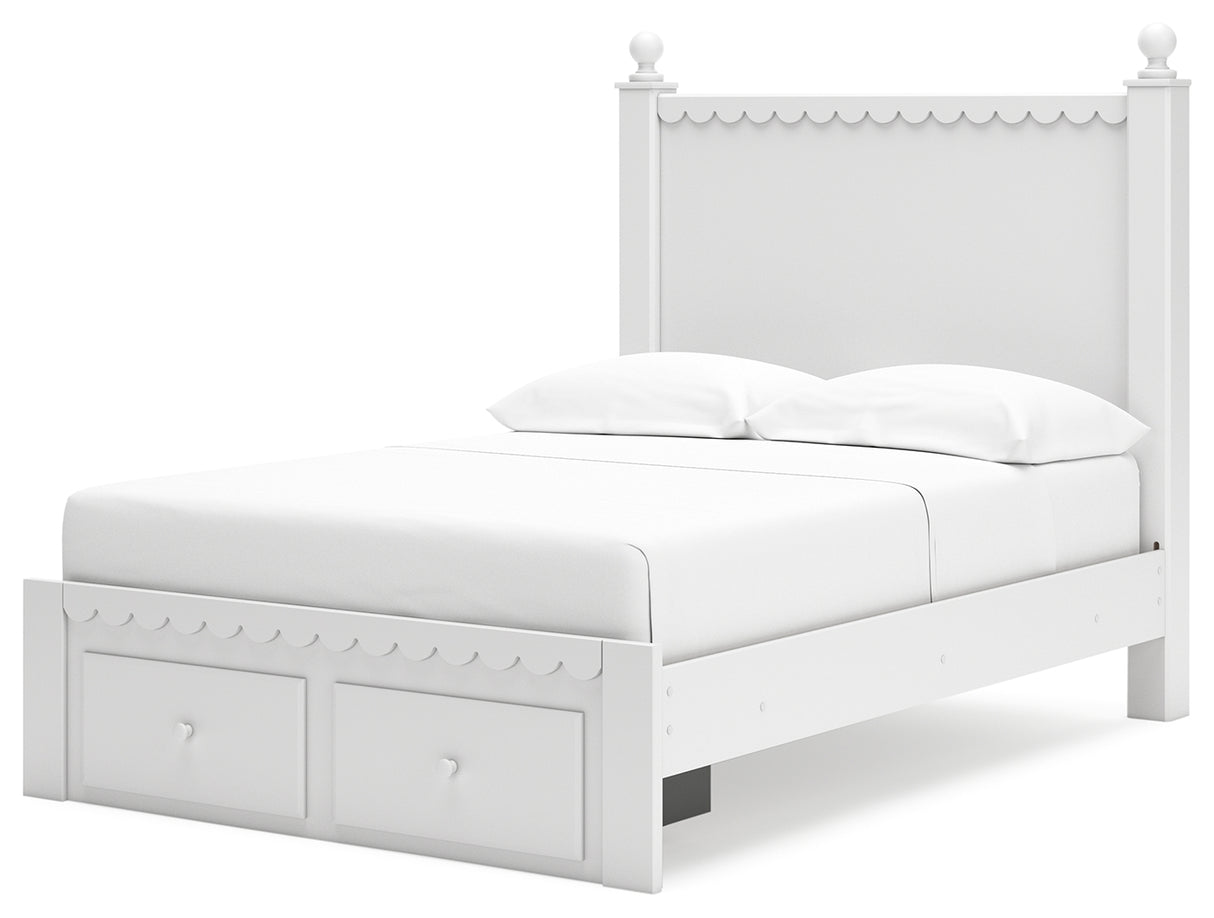Mollviney Full Panel Storage Bed, Dresser and Nightstand