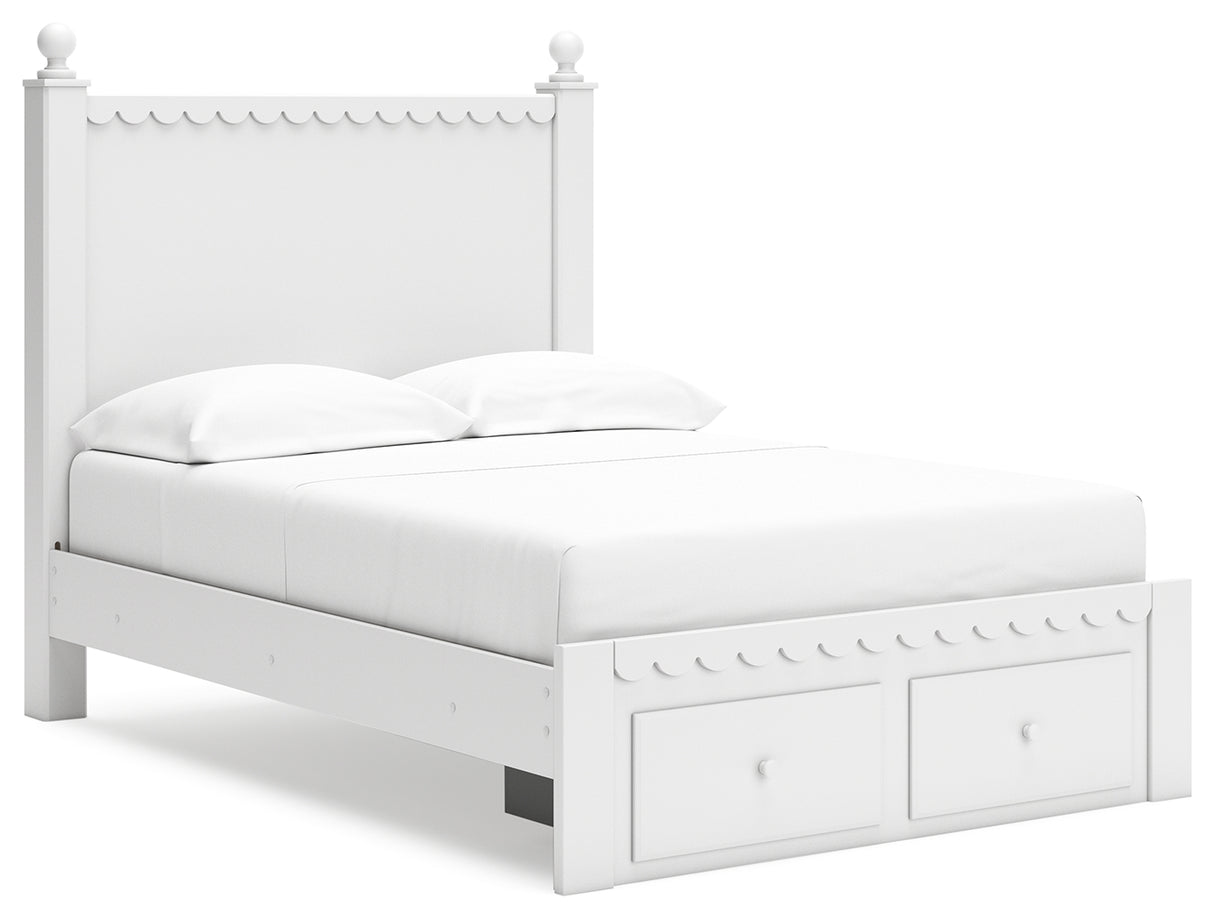 Mollviney Full Panel Storage Bed, Dresser and Nightstand
