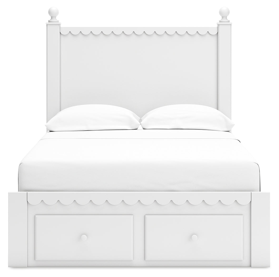 Mollviney Full Panel Storage Bed, Dresser and Nightstand