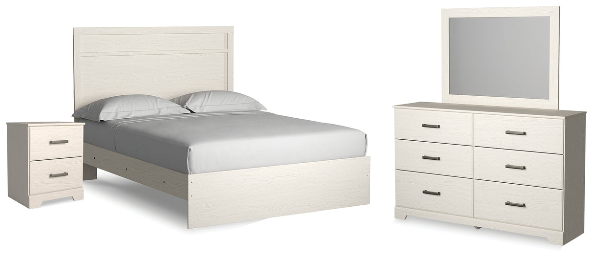 Stelsie Queen Panel Bed with Dresser, Mirror and Nightstand