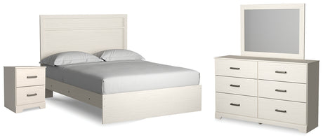 Stelsie Queen Panel Bed with Dresser, Mirror and Nightstand