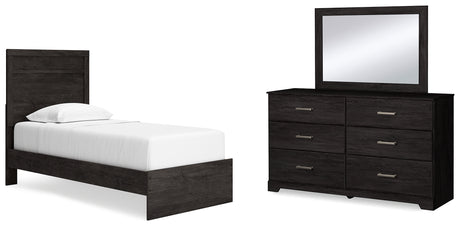 Furniture City Houma - Ashley Furniture - Belachime Twin Panel Bed, Dresser and Mirror - Twin Panel Bed, Dresser and Mirror - B2589B12