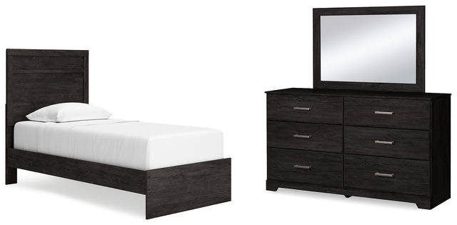 Furniture City Houma - Ashley Furniture - Belachime Twin Panel Bed, Dresser and Mirror - Twin Panel Bed, Dresser and Mirror - B2589B12