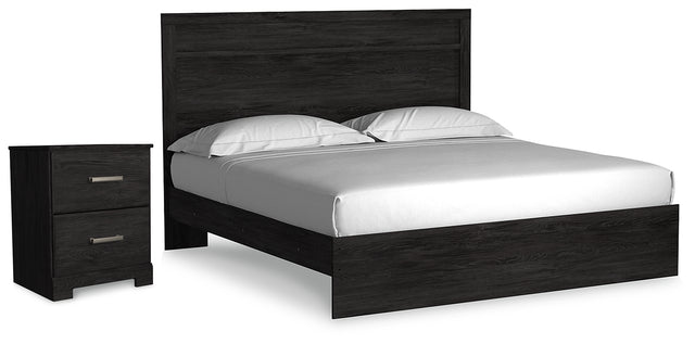 Furniture City Houma - Ashley Furniture - Belachime King Panel Bed and Nightstand - King Panel Bed and Nightstand - B2589B9