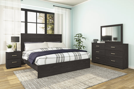 Furniture City Houma - Ashley Furniture - Belachime King Panel Bed, Dresser, Mirror, and Nightstand - King Panel Bed, Dresser, Mirror, and Nightstand - B2589B8