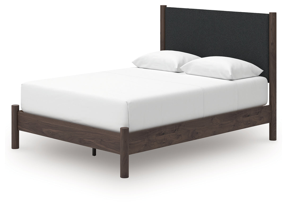 Pamytta Queen Upholstered Panel Platform Bed